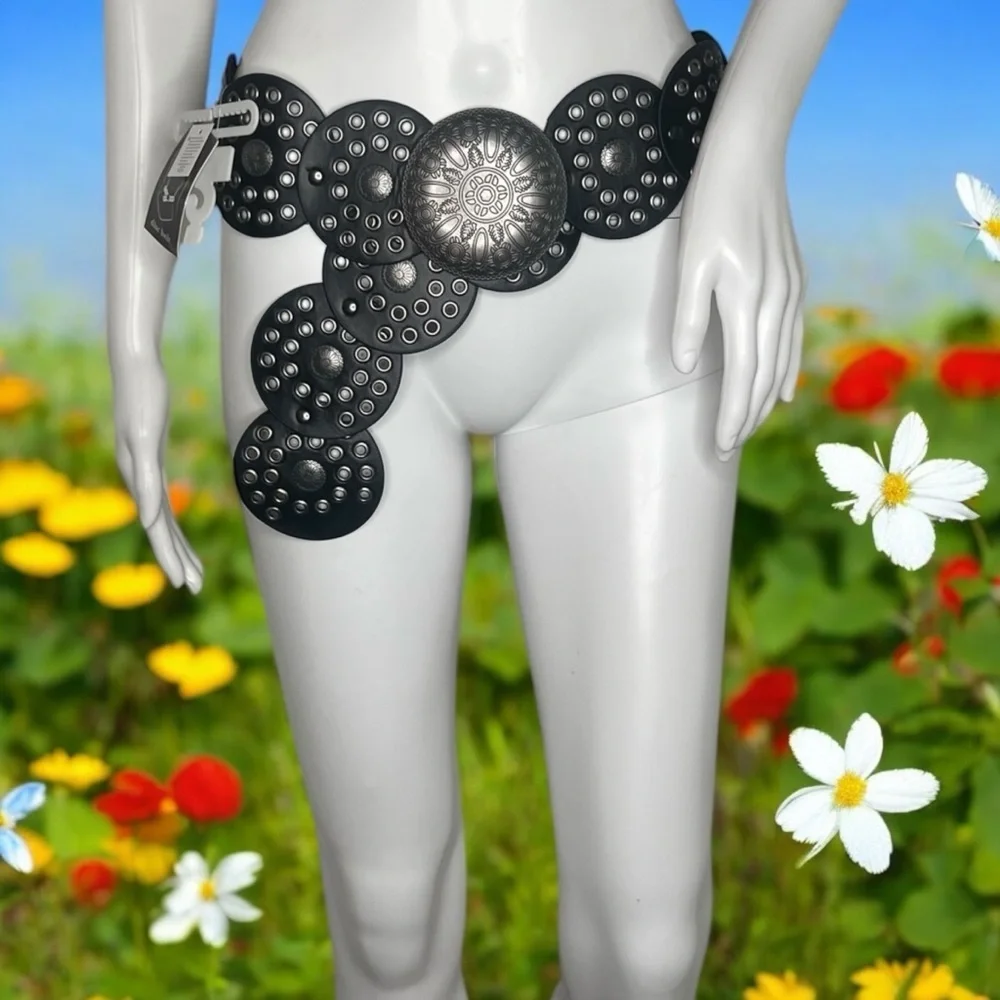 Haute Hippie Boho Disc Concho Cowgirl Waist Belt